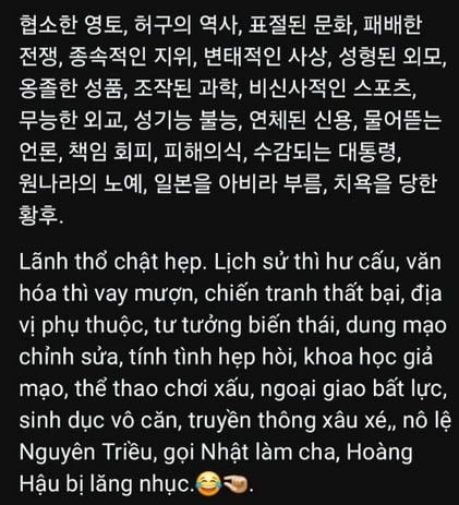 Dạo này ở Việt Nam ghét Hàn thật sự tới mức này hả? Mình ở Hàn nên chẳng nắm được gì