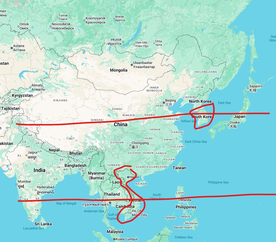 Hàn Quốc vĩ độ cao hơn nhiều mà dạo này nóng ngang Sài Gòn luôn